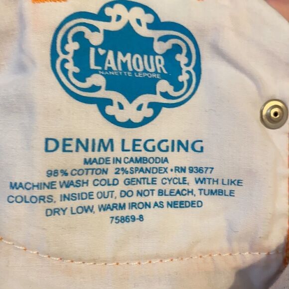 Nanette Lepore L’ Amour denim Legging Sz3 - Picture 7 of 7